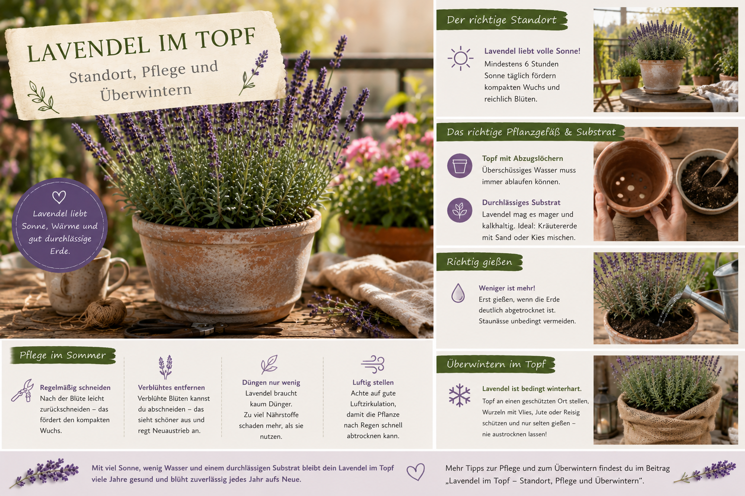 Lavendel im Topf 